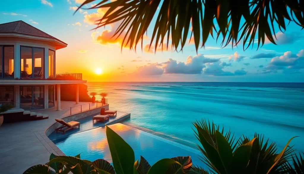 Experience luxury rentals in St Martin with stunning sunset views at a picturesque villa.