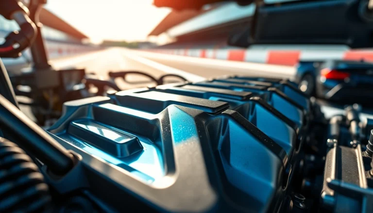 Apply racing engine oil to enhance performance in a competitive automotive setting.