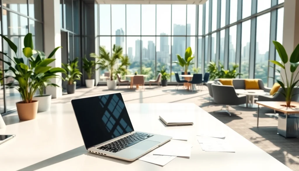 Find prime office for rent in bangalore featuring a modern workspace with city views.