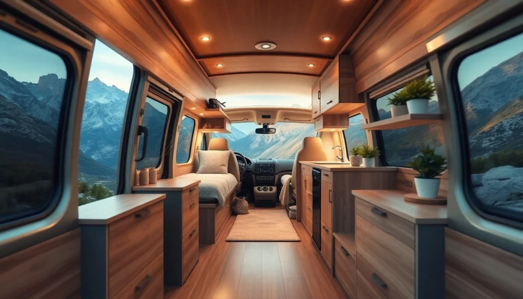 Experience the cozy interior of the perfect Van designed for adventurous living.