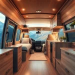 Experience the cozy interior of the perfect Van designed for adventurous living.
