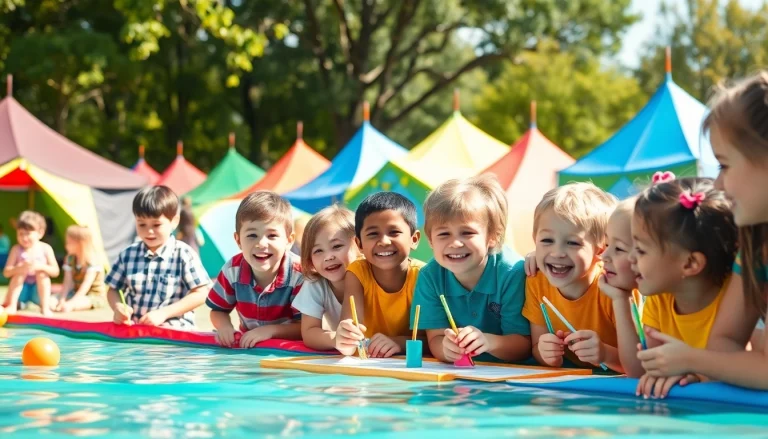 Children enjoying activities at holiday camps, showcasing creativity and joy.