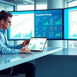 Engage in competitor pricing analysis with an analyst utilizing data visualization for insights.