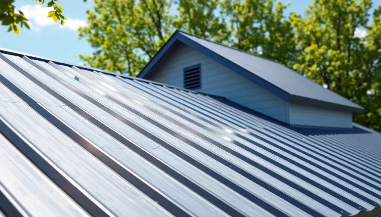 Showcase of residential metal roofing on a contemporary home with lush surroundings.