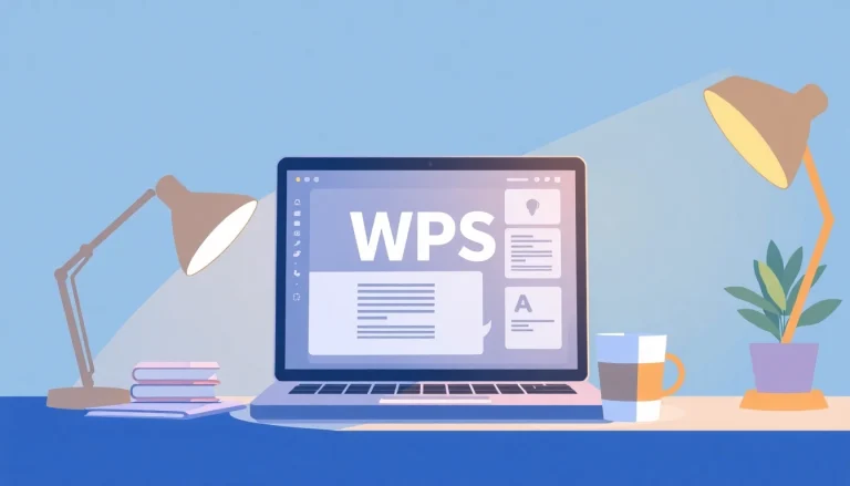 Enhance your productivity with WPS office tools in a vibrant digital workspace.