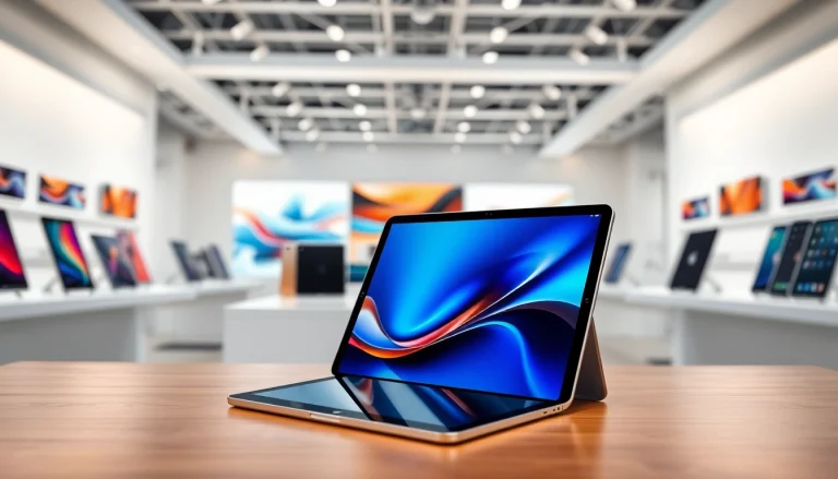 Catch the latest offers to buy iPad showcased in a modern retail environment.