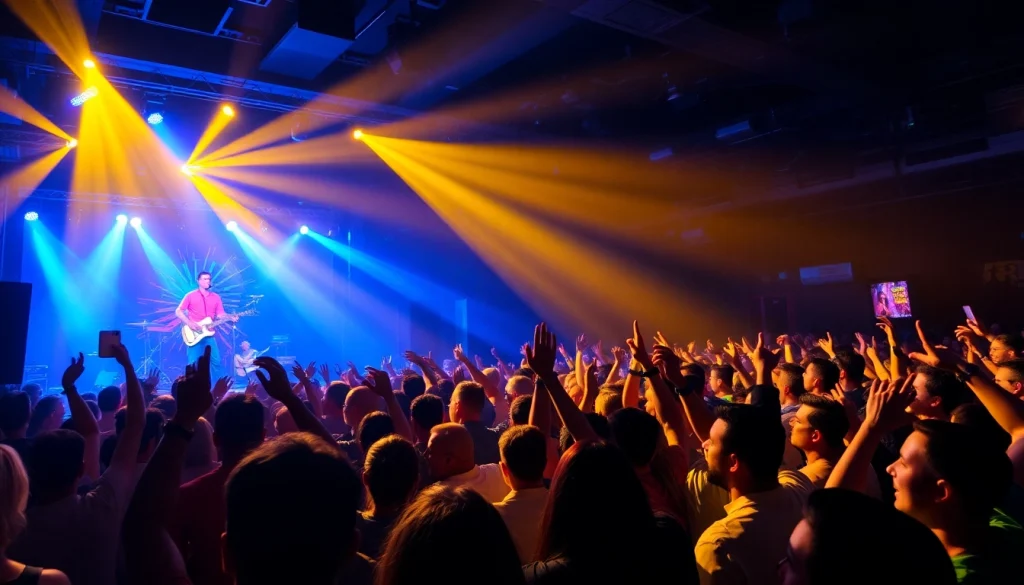 Experience the vibrant atmosphere of 汽水音乐官网 with a lively music performance capturing audience excitement.