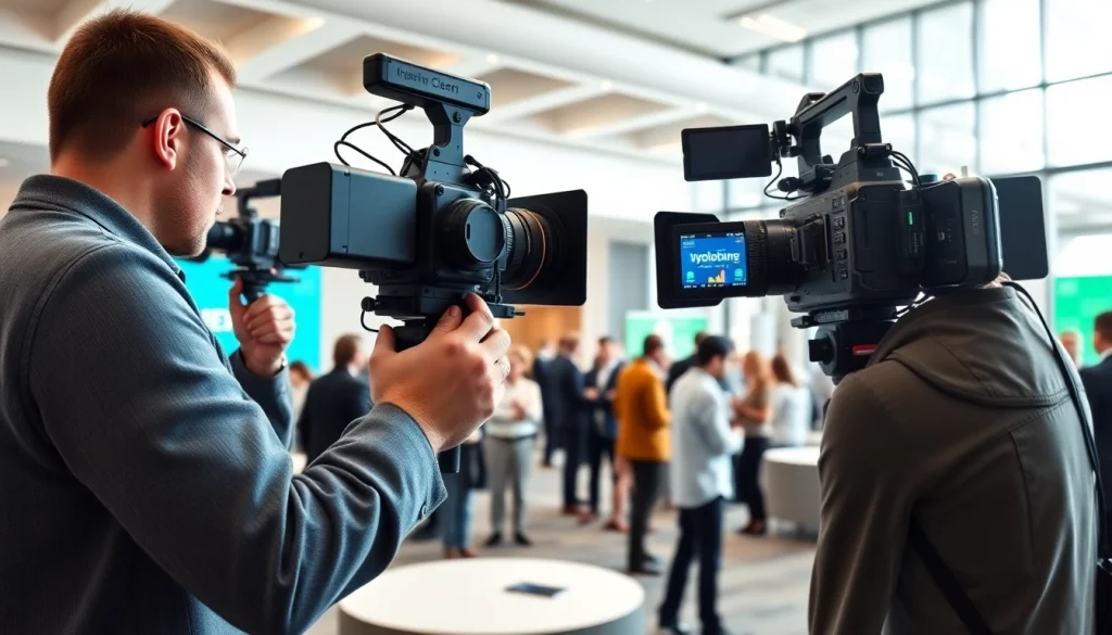 Capture of Miami Corporate Event Videography Photography showcasing professionals networking in a vibrant conference room.