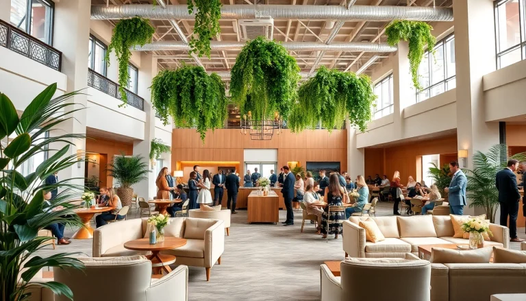 Host a vibrant gathering in an elegant event space with inviting decor and natural light.