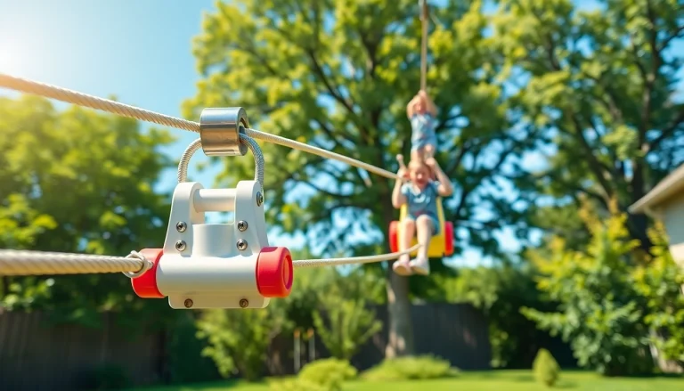 Experience joy with a ZIP WIRE KIT connecting fun and adventure in your backyard.