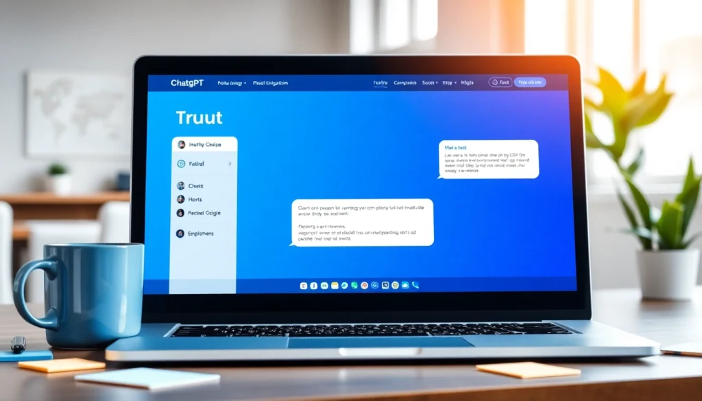 Engaging chatgpt bot for website interface shown in an interactive workspace.