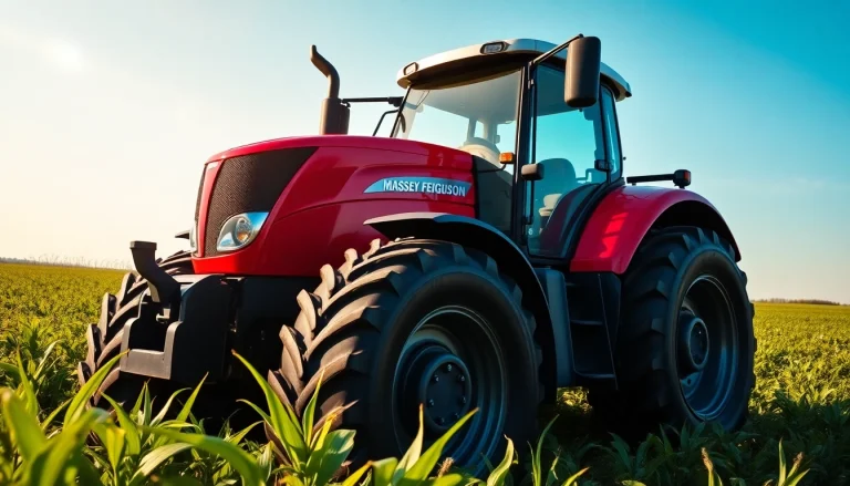 Massey Ferguson Traktor effektiv im Einsatz in einem landwirtschaftlichen Feld
