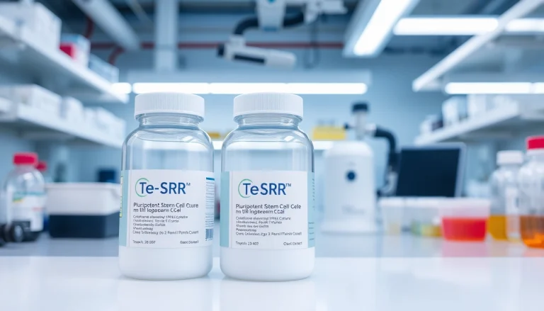 All check for TeSR™ Pluripotent Stem Cell culture media in a modern laboratory setting.