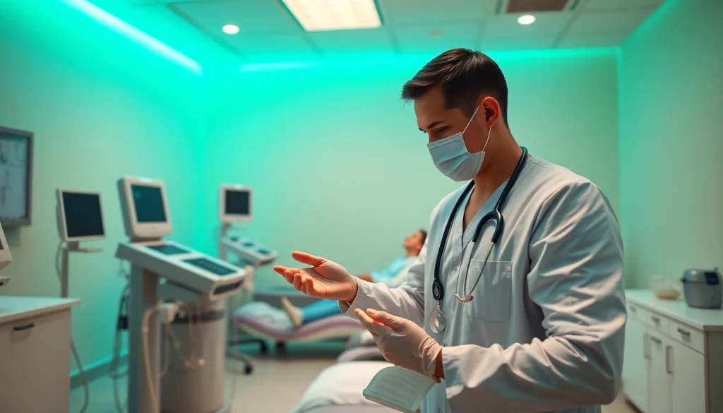 NAD IV therapy near me being administered by a healthcare professional in a tranquil setting.
