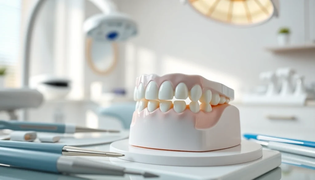 Learn about dental bridges in a well-lit professional dental clinic showcasing precise craftsmanship.