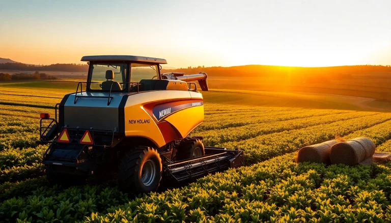 New Holland Traktoren pflügen fruchtbare Felder mit hoher Effizienz.