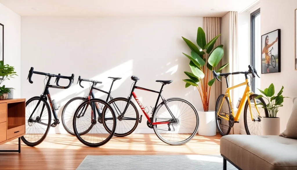 Showcasing efficient Apartment bike storage solutions in a stylish urban apartment setting.