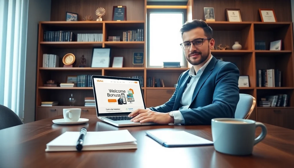 Analyze Welcome Bonuses offered by top financial institutions in a professional office setting.