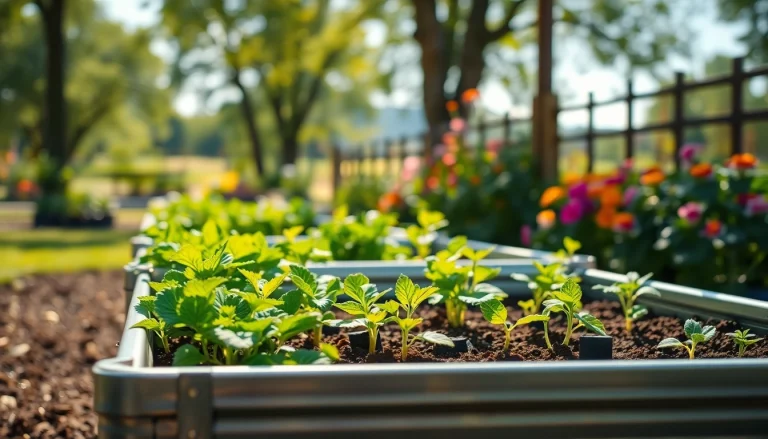 Enhance your gardening with landguard raised beds showcasing vibrant vegetables and flowers.