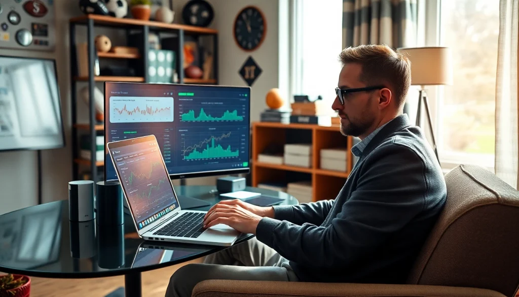 Analyze Betting Tips through expert insights and statistics on a laptop.