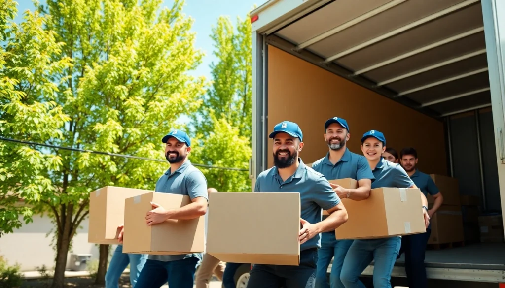 Movers Calgary team loading items into a truck during a sunny day, showcasing professionalism.