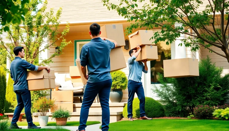Dedicated movers calgary expertly loading furniture into a truck in a friendly neighborhood setting.